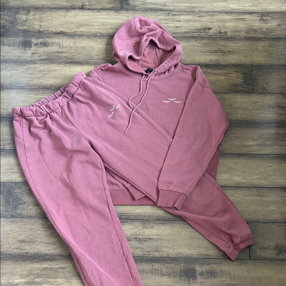 Lazy pants Pink Hoodie and Jogger Set